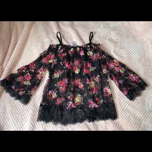 Black Floral Blouse